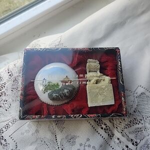 Pier 1 Friend Stamp Set Carved Stone Chop Stamp Seal Ink Pot Red Paste Ink